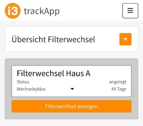 Filterwechsel angelegt