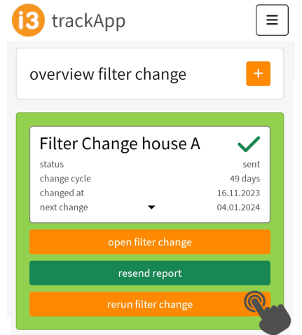 Perform Filter Change Again